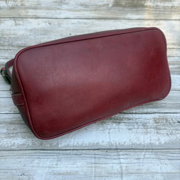 VTG Y2K Coach Leatherware Purse 8E85 Mini Baguette Handbag Red Zip Top - Picture 7 of 17